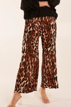 Abstract Cheetah Pleated Trousers