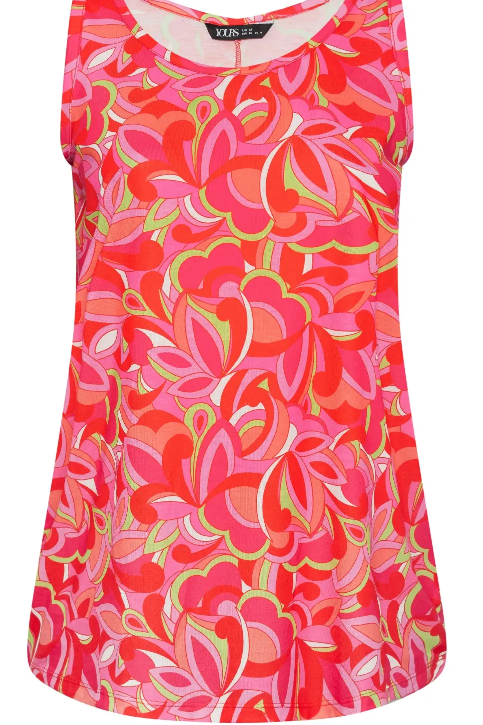 Abstract Floral Print Vest Top