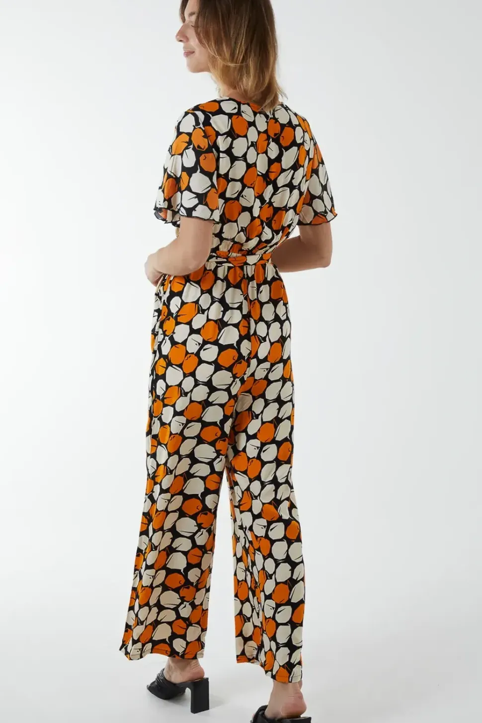 Abstract Honeycomb Cross Over Jumpsuit