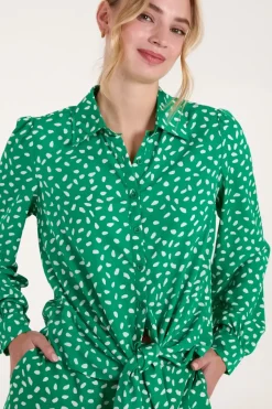 Abstract Polka Dot Oversized Shirt