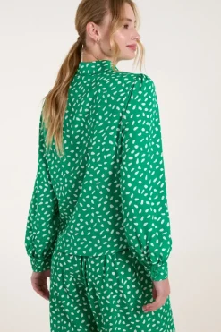 Abstract Polka Dot Oversized Shirt