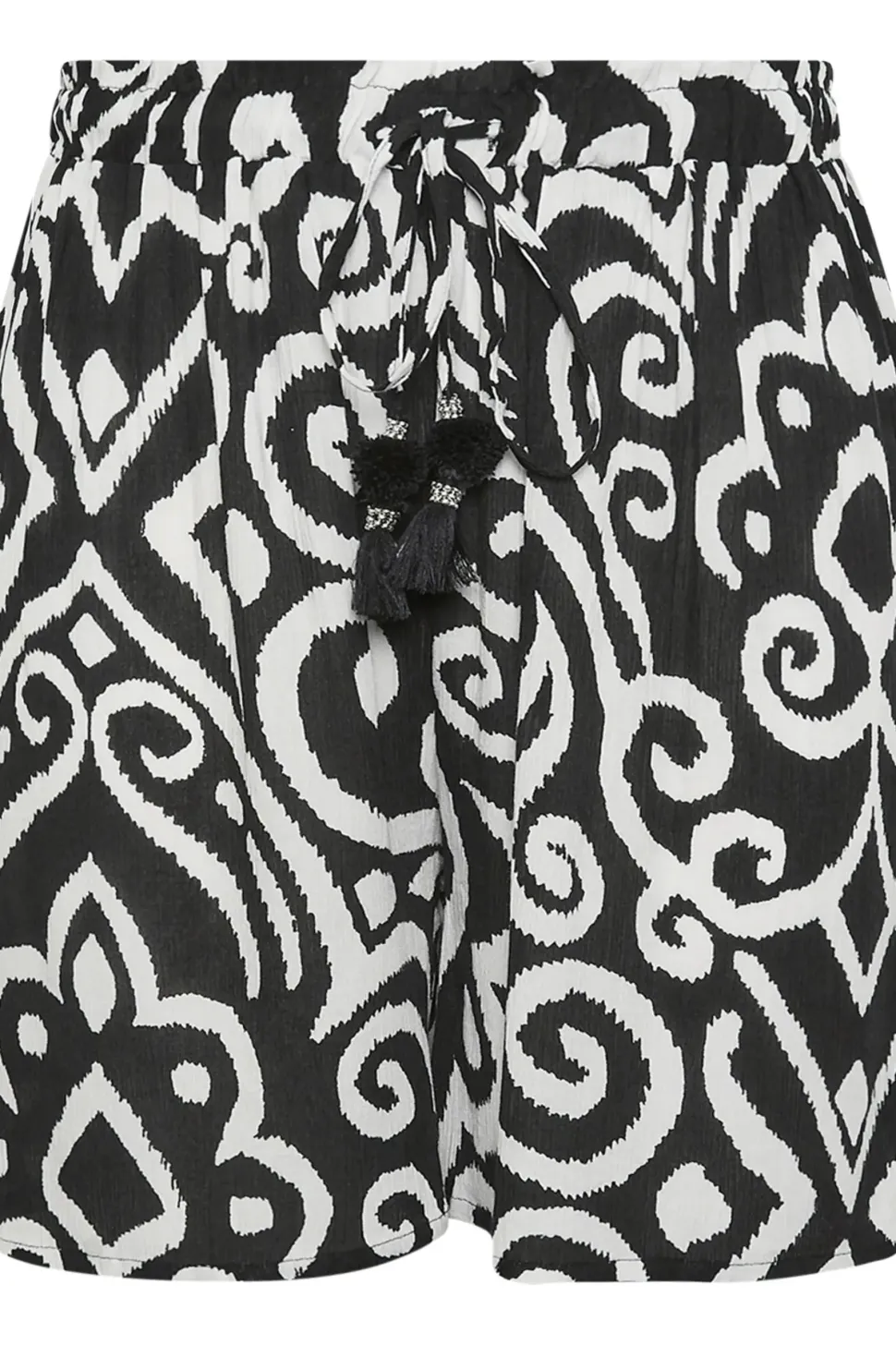 Abstract Print Crinkle Shorts