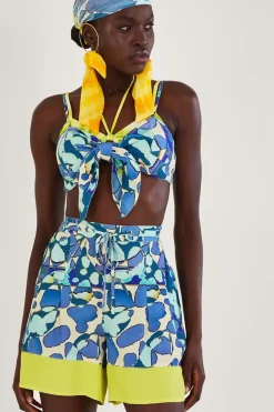 Abstract Print Crop Top