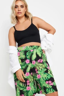 Abstract Print Jersey Pull On Shorts
