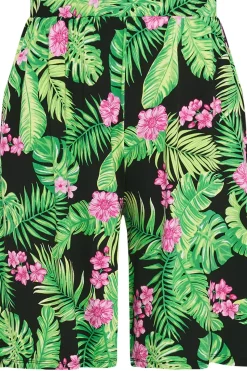 Abstract Print Jersey Pull On Shorts