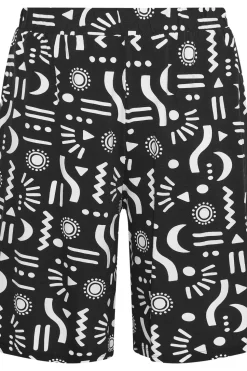 Abstract Print Jersey Pull On Shorts