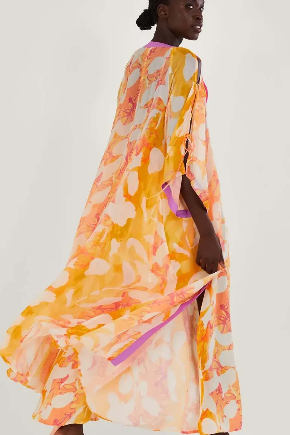 Abstract Print Longline Kimono