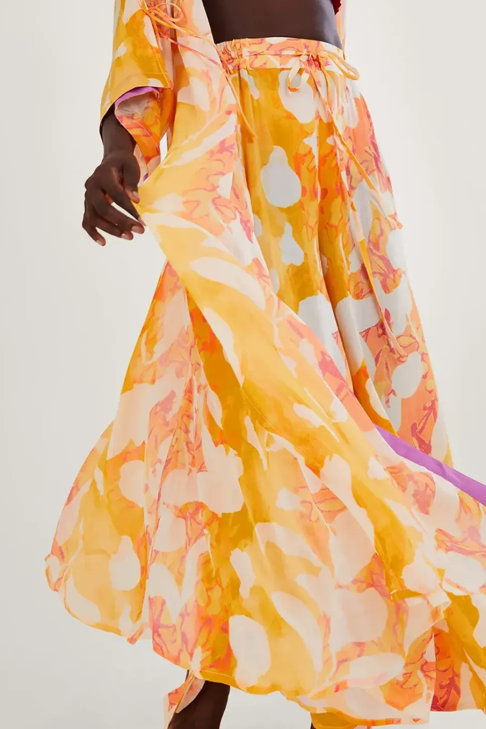 Abstract Print Longline Kimono