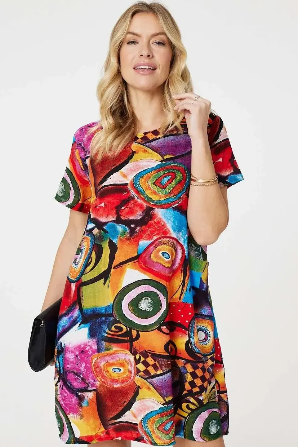 Abstract Print Relaxed Dress