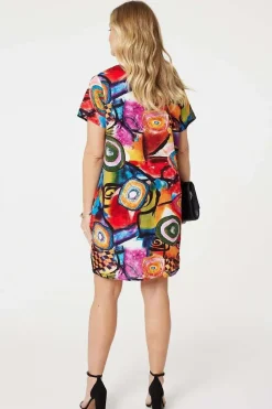 Abstract Print Relaxed Dress