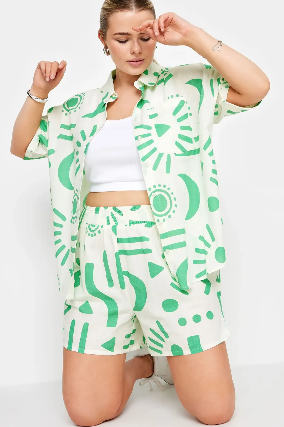 Abstract Print Shorts