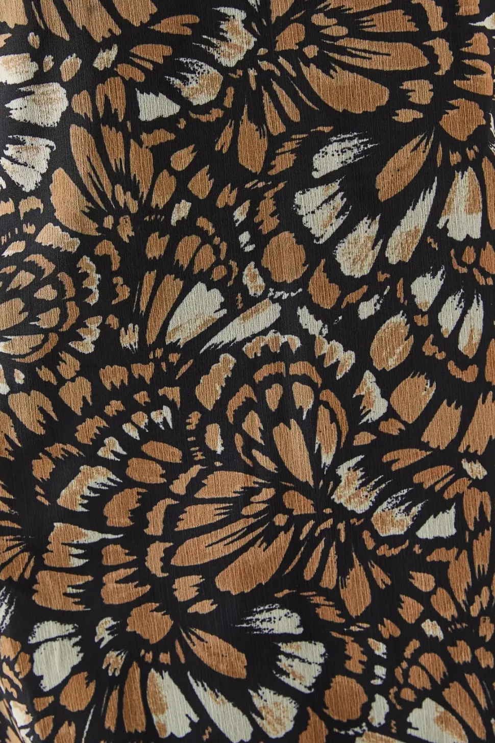 Abstract Print Sleeve Detail Shift Dress