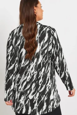 Abstract Print Textured Shirt