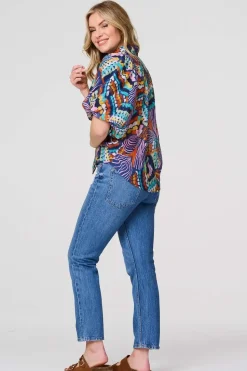 Abstract Puff 1/2 Sleeve Shirt