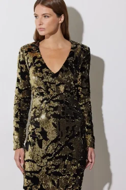 Abstract Sequin Mini Dress