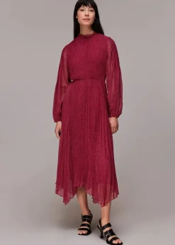 Abstract Snake Plisse Dress-