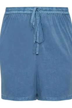 Acid Wash Chambray Shorts