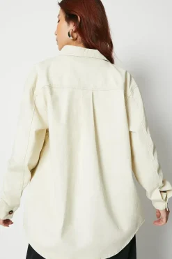 Acid Wash Oversized Denim Shirt