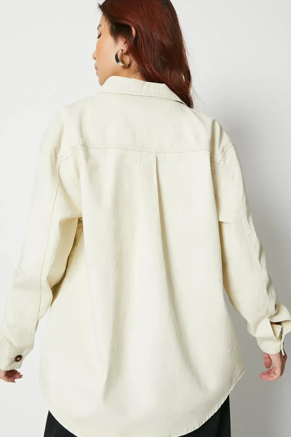 Acid Wash Oversized Denim Shirt