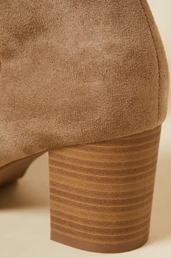 Addison Faux Suede High Block Heel Ankle Boot