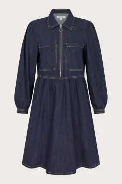 Adeena Denim Mini Shirt Dress
