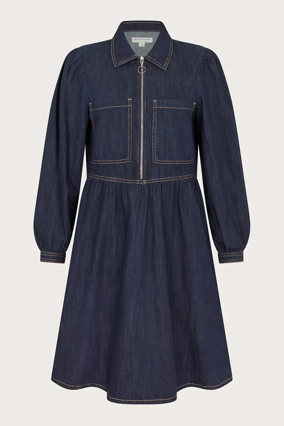 Adeena Denim Mini Shirt Dress