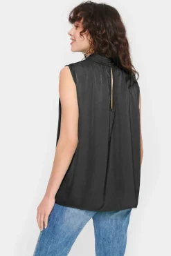 Aileen Sleeveless Pleat Blouse-