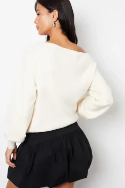 A-Line Mini Bubble Skirt With Stretch