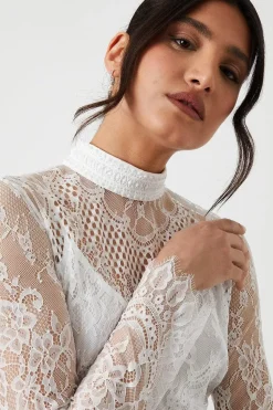 All Over Lace Long Sleeve Fishtail Wedding Dress