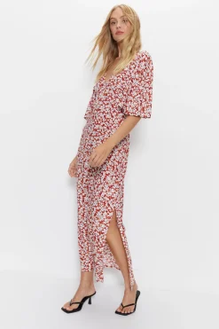 Angel Sleeve Maxi Dress