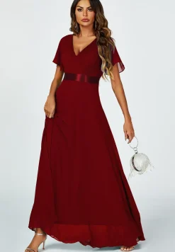 Angel Sleeves Empire Waist Bridesmaid Dress