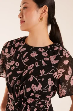 Angel Sleeve Tie Front Blouse