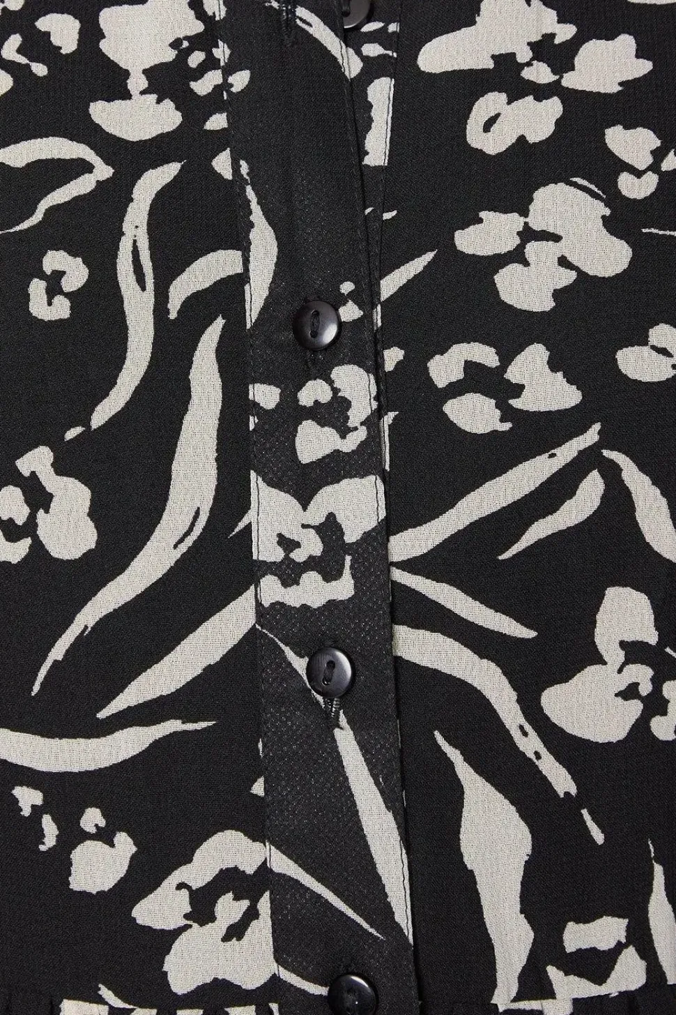 Animal Button Through Angel Sleeve Midi Dress