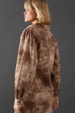 Animal Denim Overhead Shirt Dress