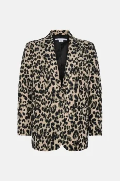 Animal Jacquard Blazer