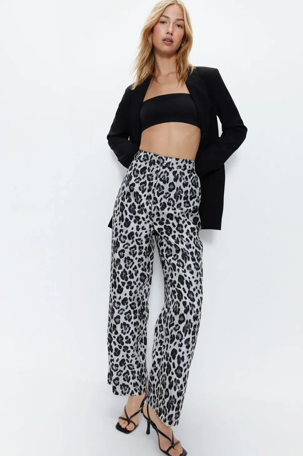 Animal Jacquard Straight Leg Trouser