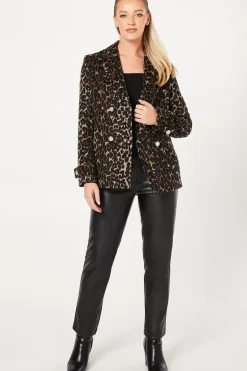 Animal Leopard Wool Peacoat