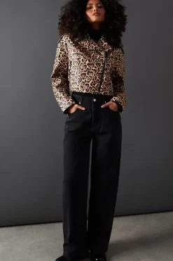 Animal Oversized Biker Jacket