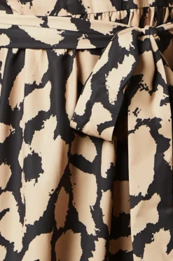 Animal Print Belted Mini Dress