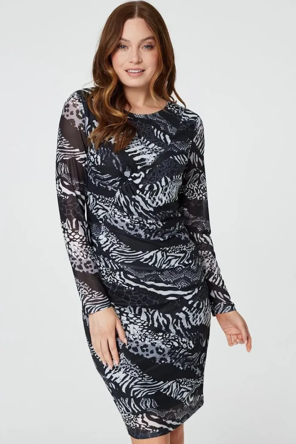 Animal Print Bodycon Short Dress