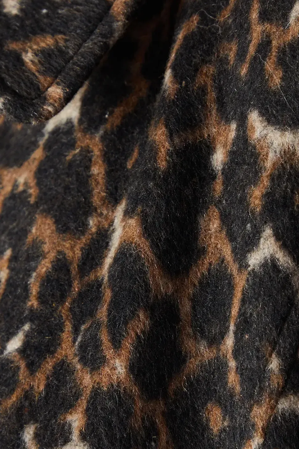 Animal Print Button Through Tailored Coat
