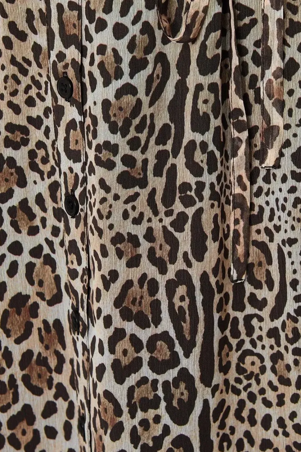 Animal Print Chiffon Sleeveless Ruffle Waisted Midi Dress