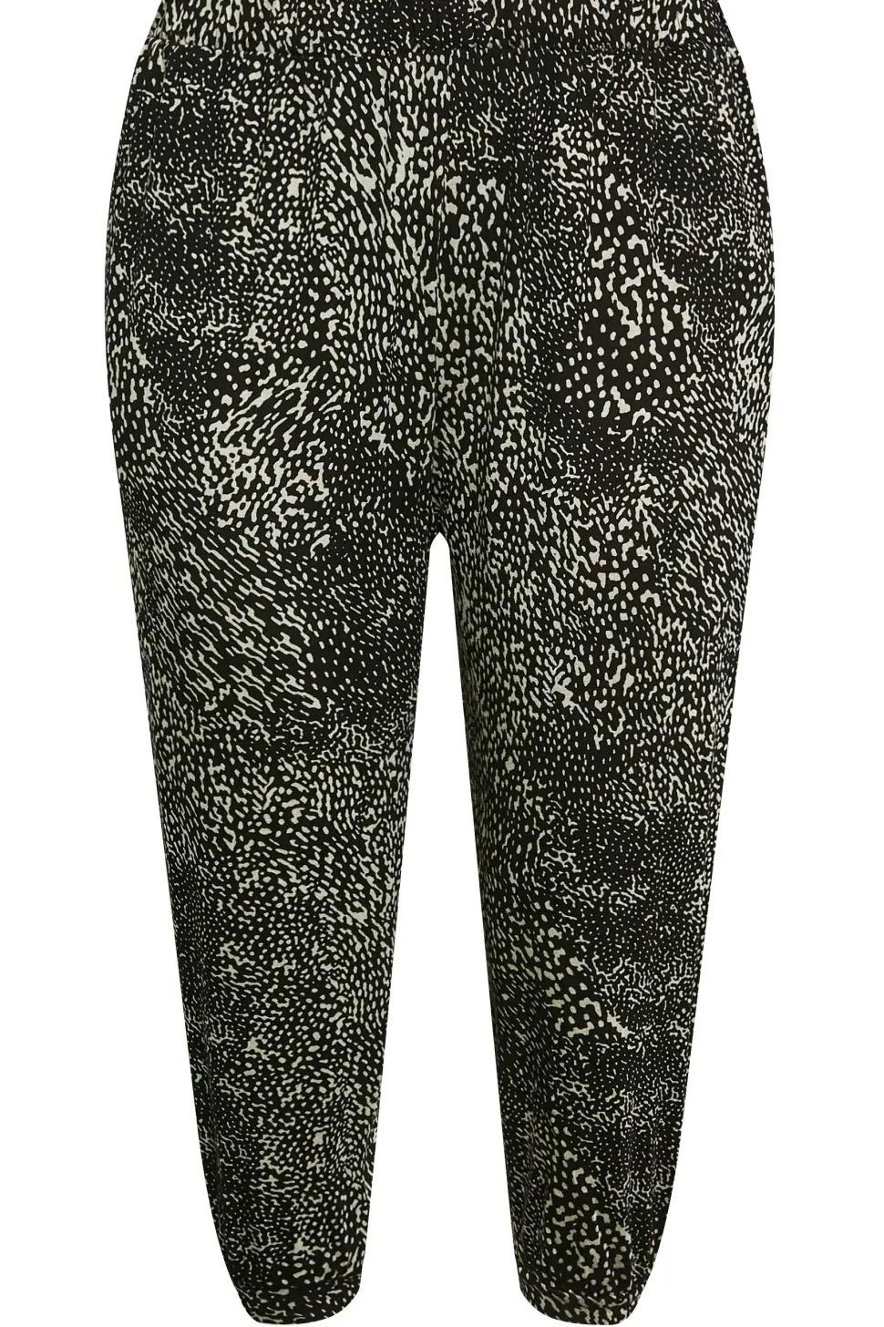 Animal Print Cropped Harem Joggers