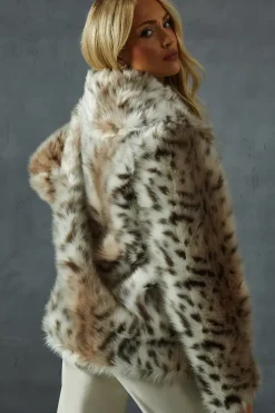 Animal Print Faux Fur Coat