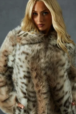 Animal Print Faux Fur Coat