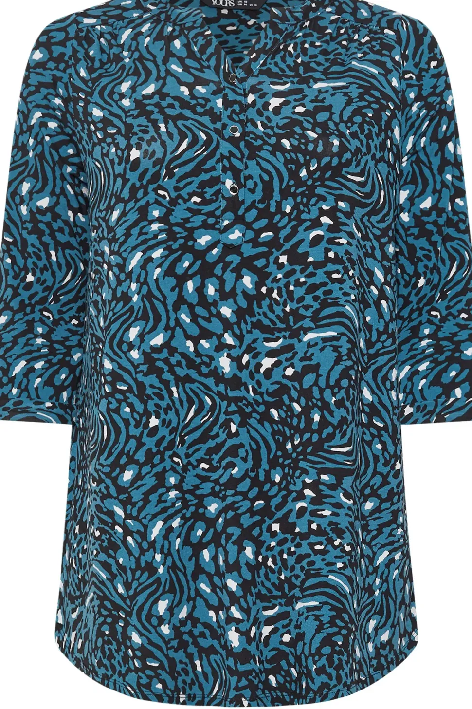 Animal Print Half Placket Shirt