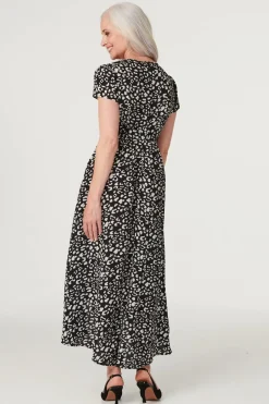 Animal Print High Low Maxi Dress