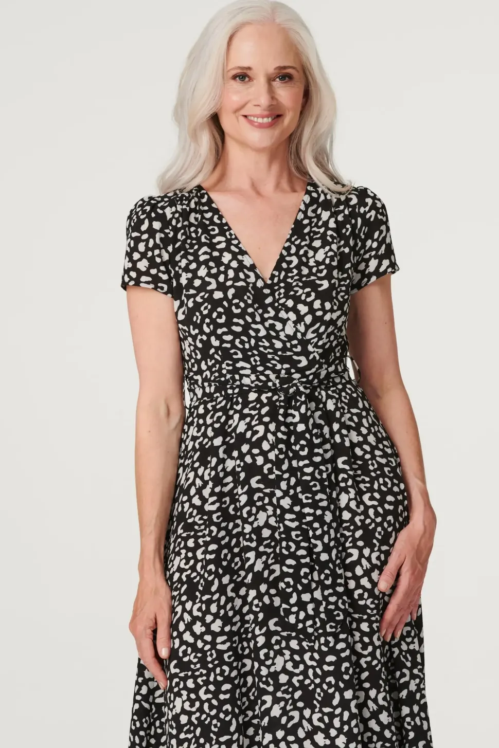Animal Print High Low Maxi Dress