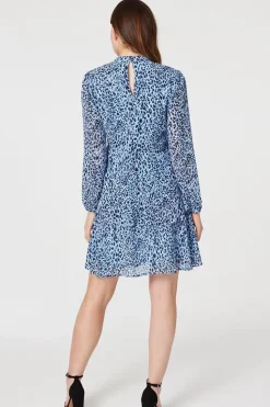 Animal Print Layered Hem Dress