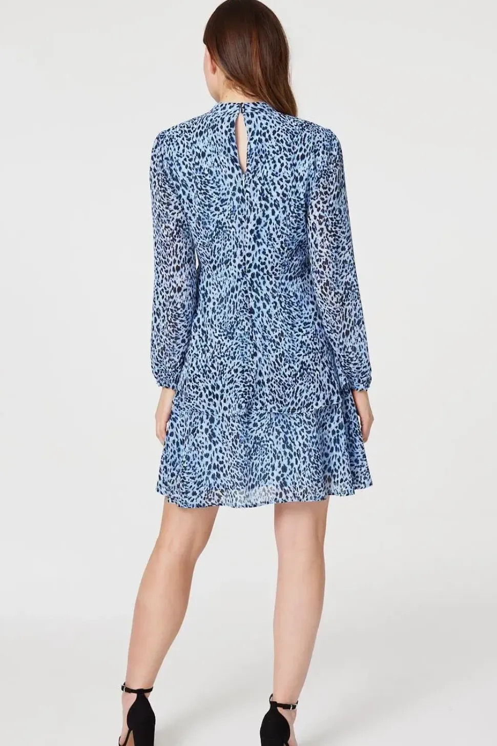Animal Print Layered Hem Dress